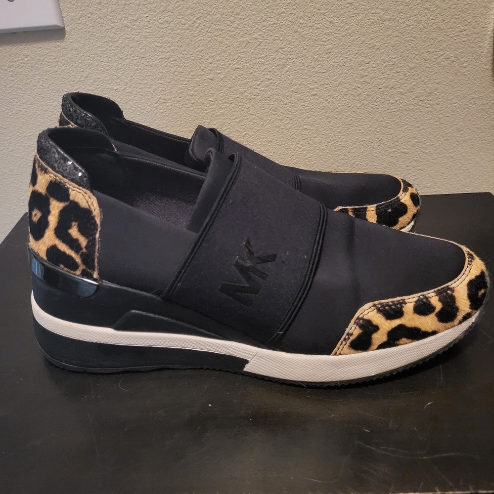 Michael kors Felix leopard trainers wedge sneakers